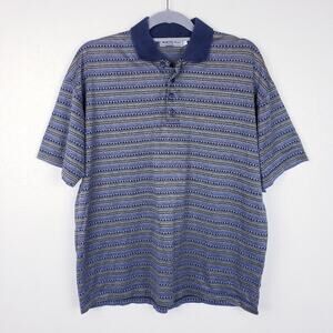 Mondo Di Marco Men's Large Striped Polo Shirt